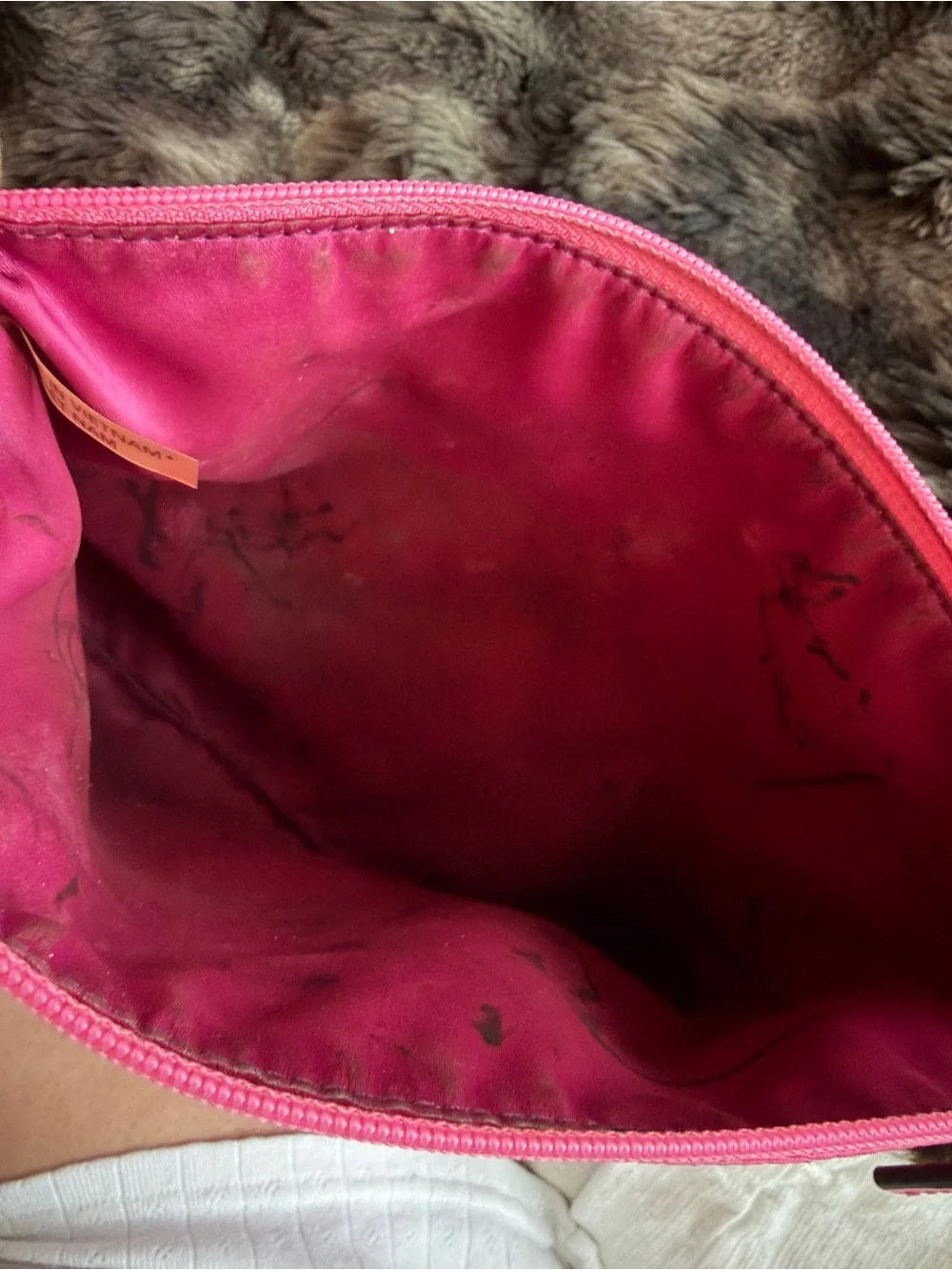 Coach Y2K Vintage Hot Pink Nylon Cosmetic Pouch Bag